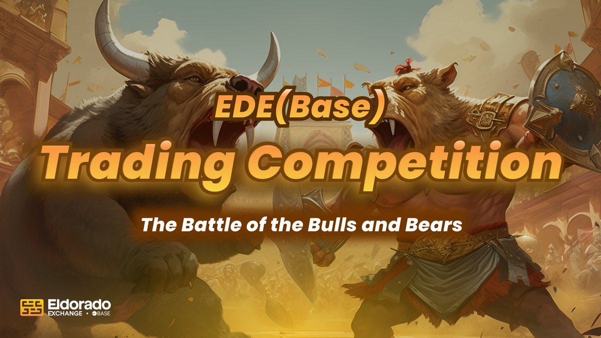 📣 We're hosting our first #Basechain trading competition - 10,000 $EDE prizes up for grabs! 🤑 From August 18th to September 18th, we'll rank traders by total profit/loss. Who will claim the 👑? Start trading your way to victory! $BASE