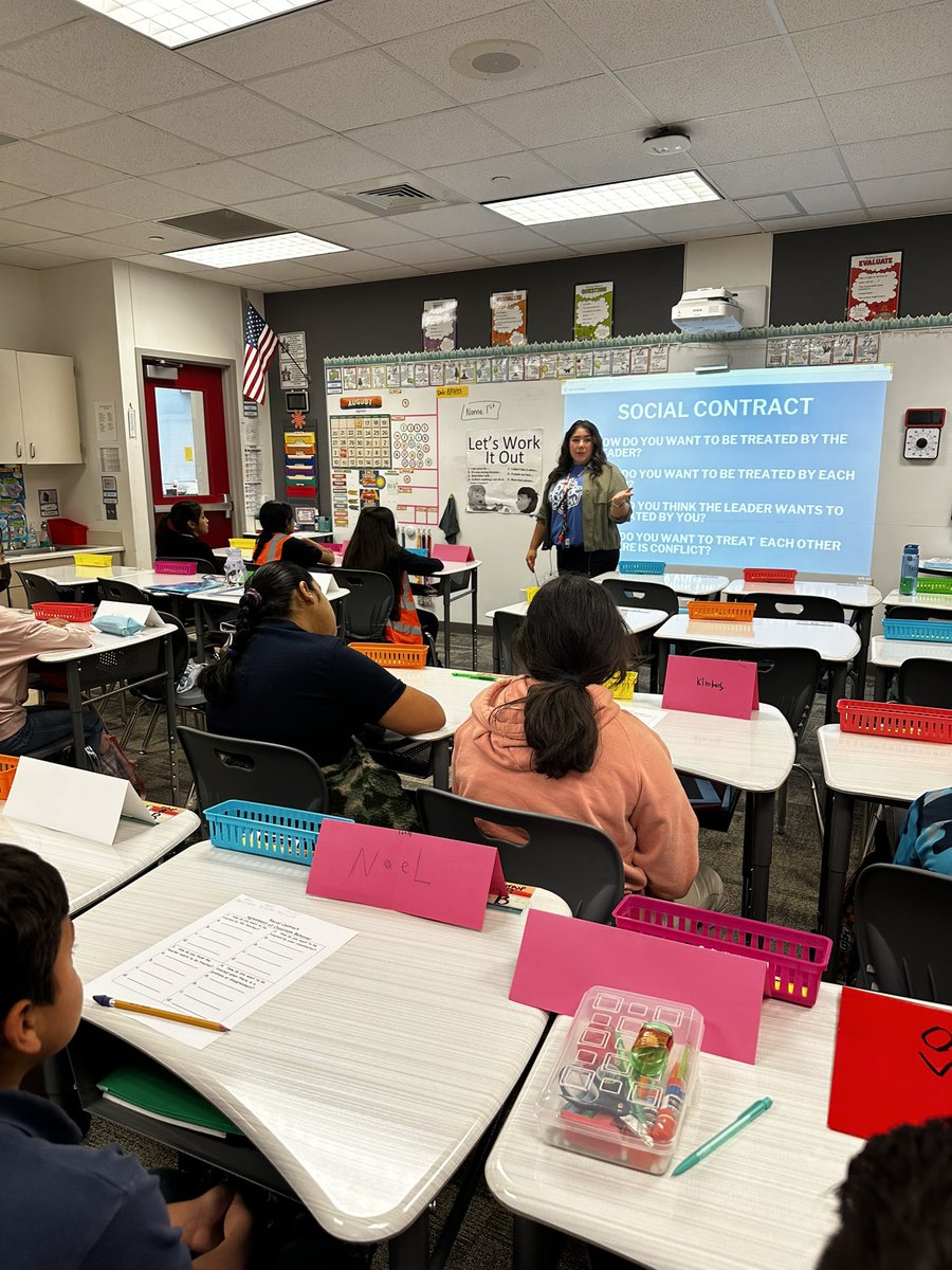 Dr. Laura Ramos (@drlauraramos) on Twitter photo Check Ms. Olvera in 5th grade ✨promoting dialogue✨ with her students to co-create a social contract. She provided linguistic support for her students through a word bank and partner work! <a href="/Buffalo_Creek1/">Buffalo Creek Elem</a> 💙💚🦬
#Day2
#PBIS
#BCEProud Check Ms. Olvera in 5th grade ✨promoting dialogue✨ with her students to co-create a social contract. She provided linguistic support for her students through a word bank and partner work! <a href="/Buffalo_Creek1/">Buffalo Creek Elem</a> 💙💚🦬
#Day2
#PBIS
#BCEProud