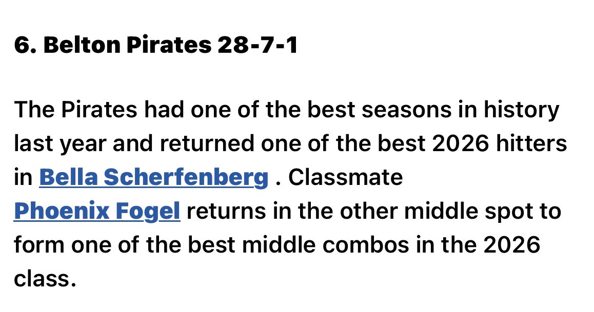 Thank you so much <a href="/PrepDigMO/">Prep Dig Missouri</a> <a href="/PrepDig/">Prep Dig 🏐</a> for the write up! So excited for this season with <a href="/BeltonSchools/">Belton School District #124</a> Volleyball!