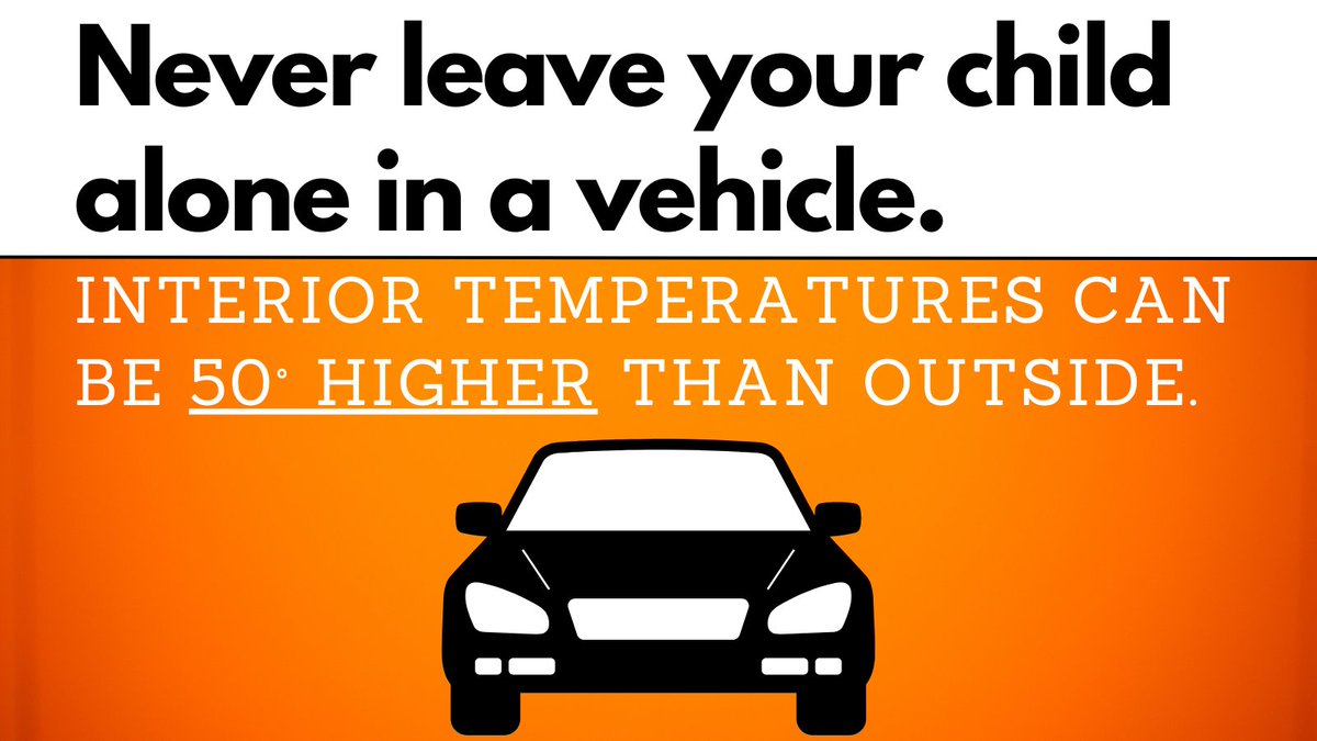 NHTSAgov's tweet photo. Cool temperatures, a cracked window, or parking in the shade do little to counteract hot temperatures in your vehicle. Never leave your child alone in a vehicle – not even for a minute. #HeatstrokeKills https://t.co/3DKZMyU0f9