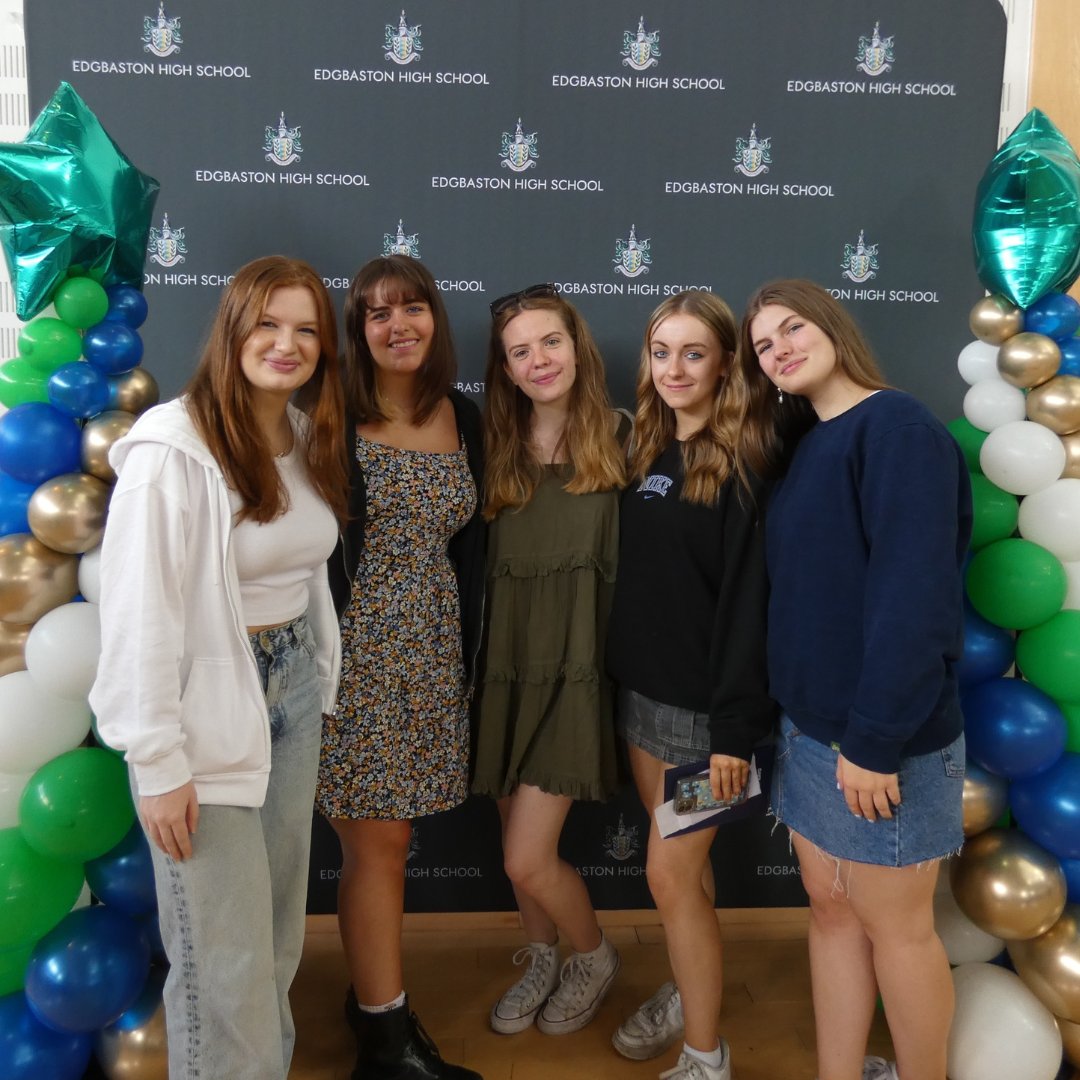 Edgbaston_High's tweet photo. Scenes of celebration this morning as Year 13 students received their A-level results. Congratulations to our Class of 2023, we are so proud of you! 

#WeAreEHS #alevels #results #education #Birmingham https://t.co/OshNDbuuBM