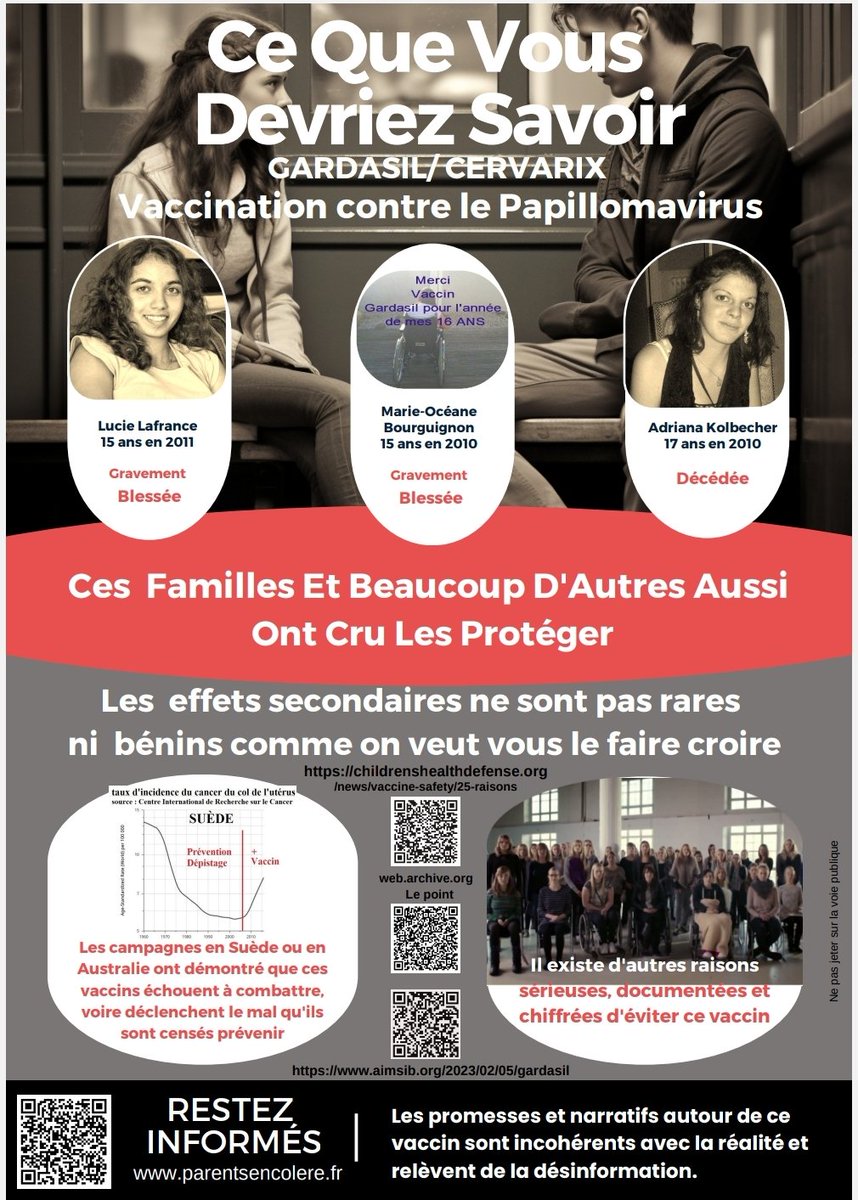 AssociationPEC's tweet image. 🔴 Choisissez votre modèle, téléchargez, imprimez, puis partagez dès maintenant ces informations autour de vous ! 

Version parents / Versions jeunes :
parentsencolere.fr/flyers/retrouv…

N&apos;attendons pas la rentrée scolaire !
#ParentsEnColere #HPVvax