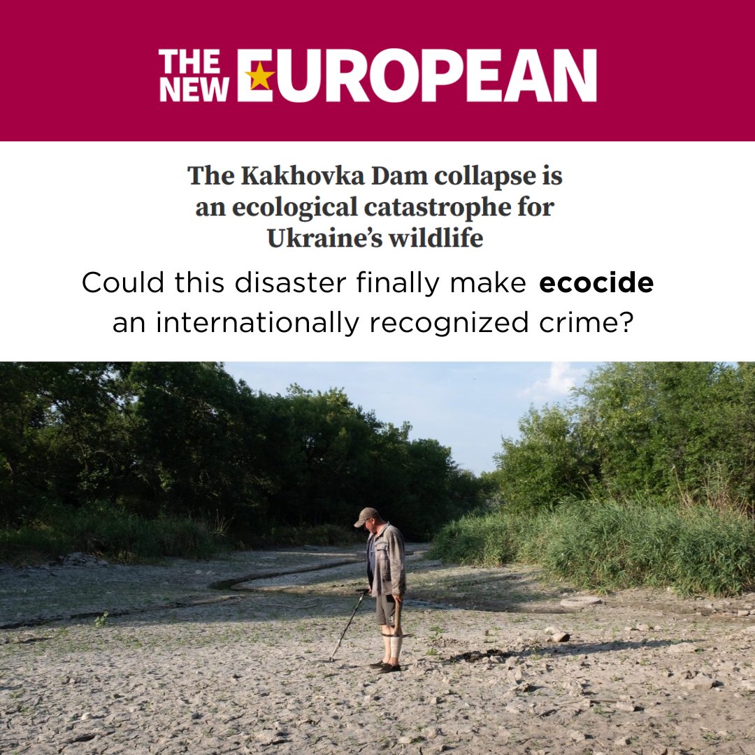“Does the world need a bespoke mechanism to extract retribution for wanton and widespread crimes against the natural environment? Should #ecocide be internationally recognised a crime as horrific as genocide?” @TheNewEuropean article: theneweuropean.co.uk/the-kakhovka-d… #StopEcocide