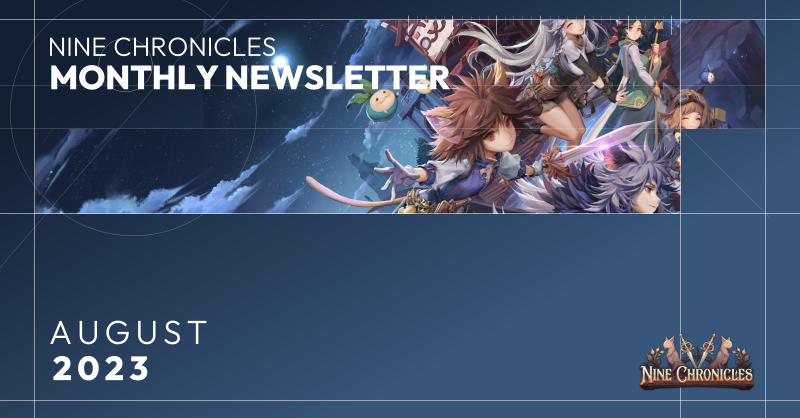 NineChronicles's tweet photo. ⚔️@NineChronicles Monthly Newsletter AUG 2023 is here! 💌

🎨 Content Creators Program Update 
📈 Stable Retention of New Players
🏆 Record High MAU in July

Click the link below to check out all the details!⏬
