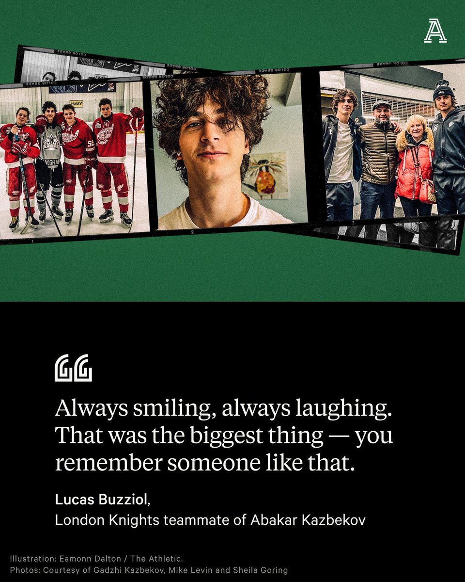 TheAthletic's tweet photo. Abakar Kazbekov left Russia at 15 to chase a dream of one day playing in the NHL.

He died by suicide three years later, while playing for the London Knights in Canada.

@RobsonDan on his life and the questions that followed his death.

https://t.co/W2Dwr0VMhp https://t.co/gtQQRpPpQW