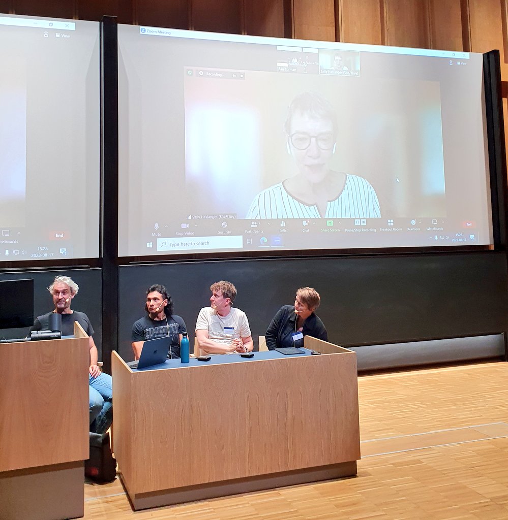 Really thoughtful comments from the panel on Social Ontology: What is it? What do we want it to be? 

Huge thanks to the panelists: Ásta, Hans Bernhard Schmid, Johan Brännmark, Miguel Garcia Godinez, and Sally Haslanger! 👏👏👏

#socialontology2023