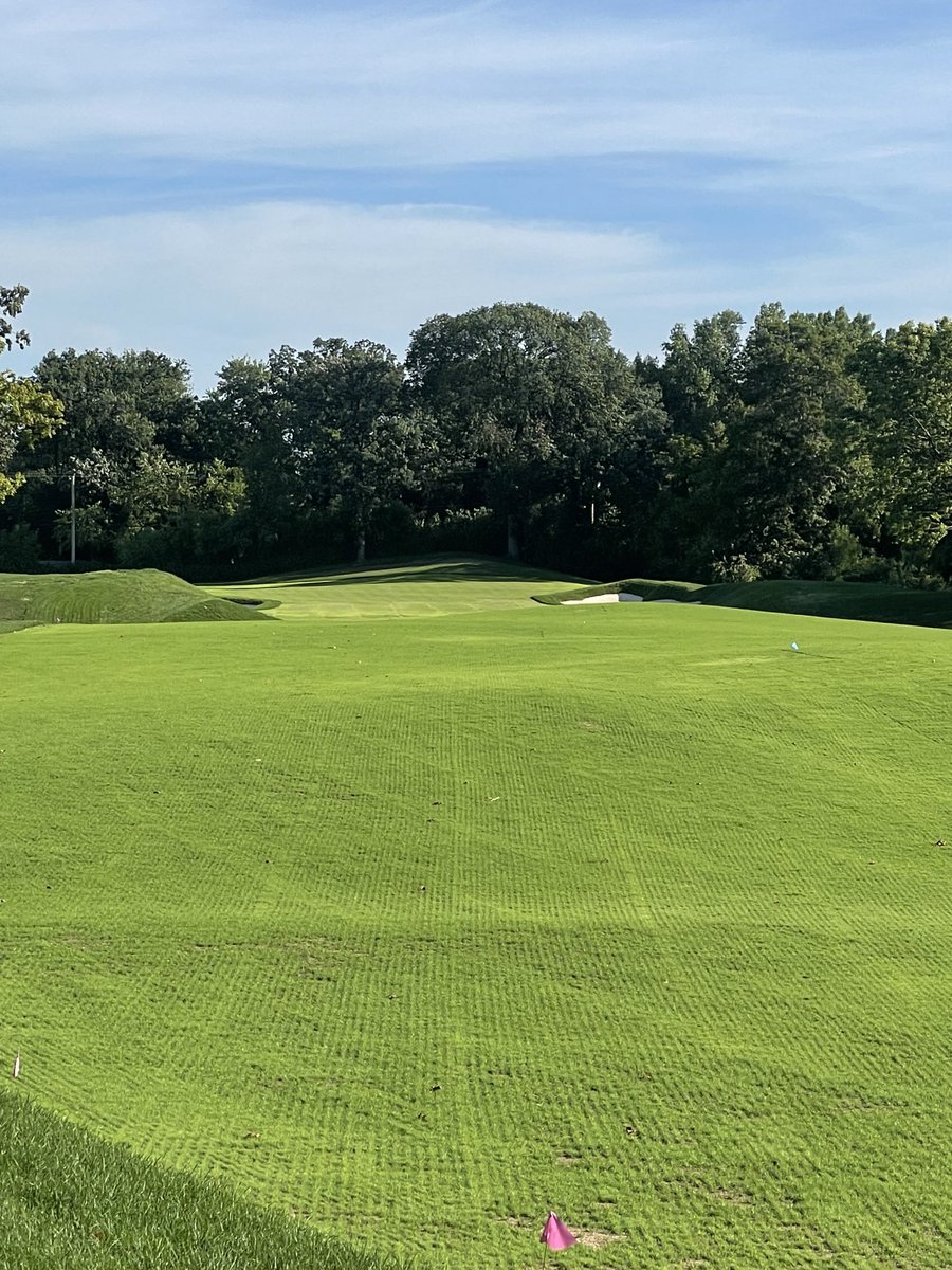 Great to see the Triwave in action! One golf course seeding yesterday and another course that was seeded a few weeks ago.
