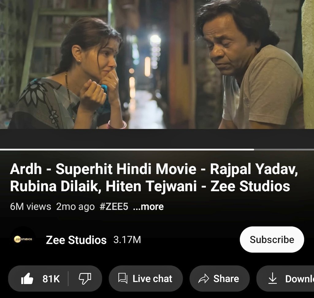 Rubina_OFC_'s tweet image. #Ardh Completes 6M views on YT.
Quality cinema over quantity ! 

It's a masterpiece which is garnering immense praises from the audience the comments section is proof ! ❤️
 
#RubinaDilaik || @rajpalofficial