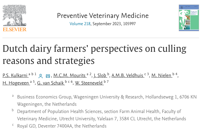 vet_psk's tweet photo. New article alert! 
Dutch dairy farmers’ perspectives on culling reasons and strategies https://t.co/0DHdCUm9vP https://t.co/05lmZqzpNO