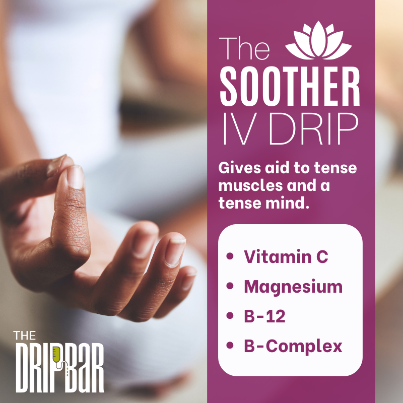 dripbaralamohts's tweet photo. The Soother is the perfect drip to help you de-stress. (Our products are not intended to diagnose, treat, cure, or prevent any disease. Please see FDA Disclaimer on our website.) #TheDRIPBaRAlamoHeights #AlamoHeights #Soother #Relaxation #StressRelief #IVDrips https://t.co/LUUE3pj9O8