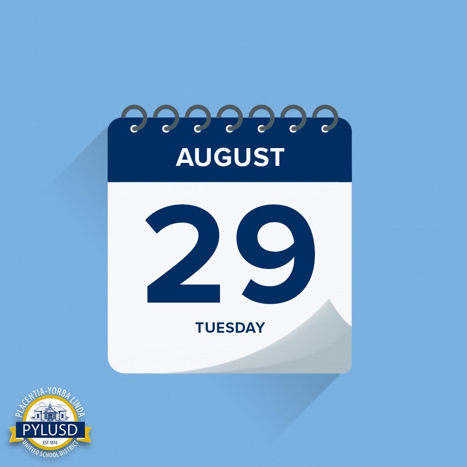 The 2023-2024 school year is right around the corner! We look forward to welcoming our students, staff, and families to our campuses on Tuesday, August 29. To see the complete school year calendar, visit pylusd.org/schoolcalendar. #PYLUSD