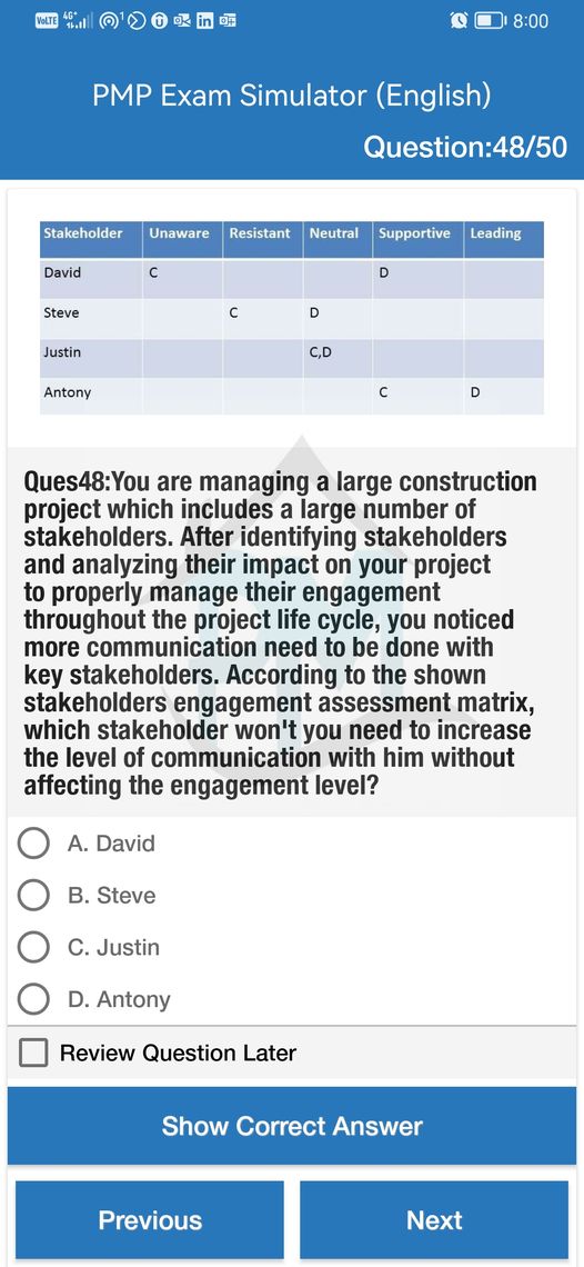 ProjMngmtHouse's tweet photo. #2022_Questions #Real_Exam_Questions #pmbok7
Download #PMP Arabic #Exam_Simulator
3 quizzes on exam domains
5 PMP timed mock #Exam
Reference for answers
Updated as per ECO2022
In English-Arabic https://t.co/byX5mgYhfV
In English https://t.co/fDPOvGxzl9
#PMP_Exam #Certified https://t.co/MCfEXt5qiz
