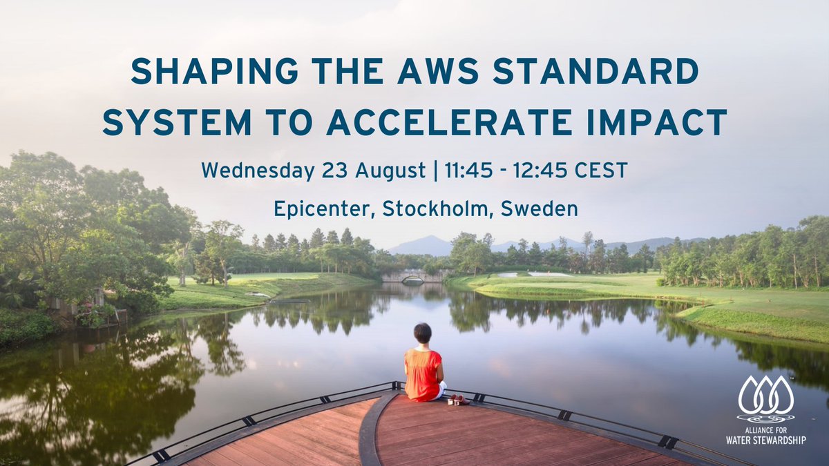 _A4WS's tweet photo. Join us for ‘AWS: Shaping the AWS Standard to Accelerate Impact’ at the Epicenter, 23 Aug from 11:45 – 12:45 CEST as we reflect on the progress of the Standard and discuss our ambitions for the future. Register now 👉 https://t.co/zCarIeQbqi.
#A4WS #WWWeek #Stockholm https://t.co/5B6Gwt2QYs