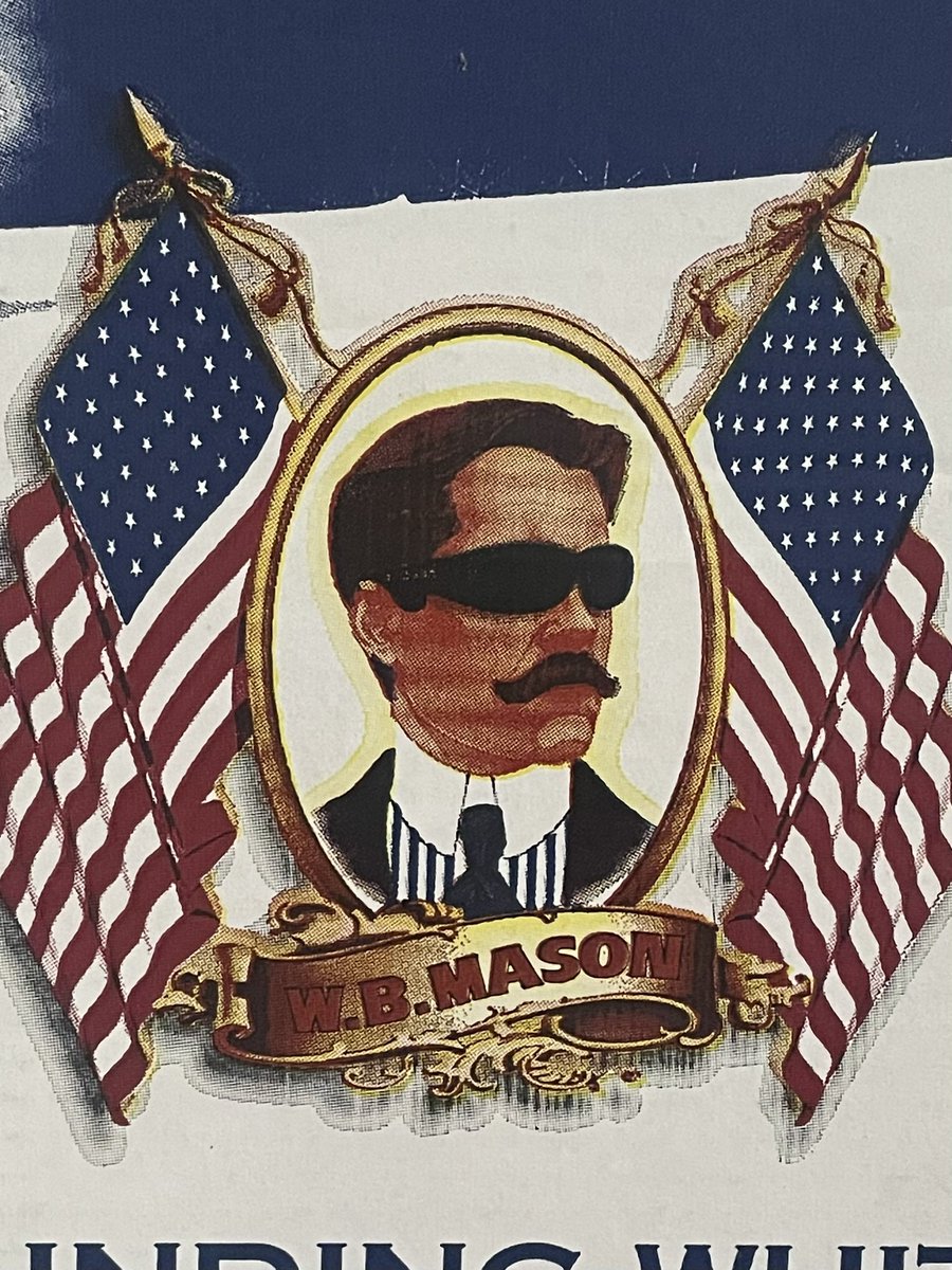 njfirefighter22's tweet photo. Why does the @WBMasonCo logo look like @JohnCena in the 1930’s #wwe #wbmason https://t.co/Pl98mhaXIE