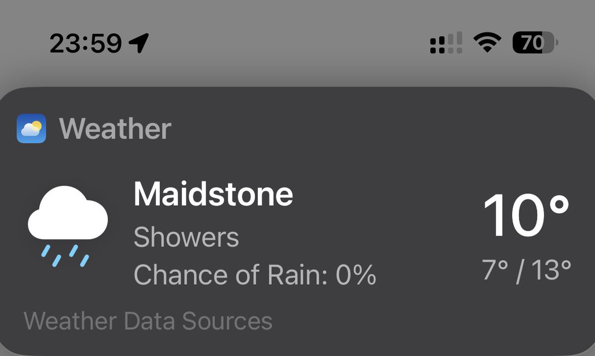 Hey Siri, is it raining outside? Yes. It is raining now. #weatherapp #ios #weatherappfail