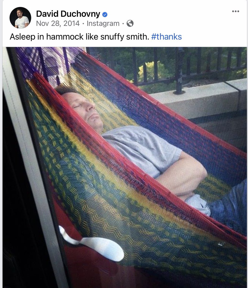 PJSPosts's tweet photo. #ThrowbackThursday #DavidDuchovny #SnuffySmith #Facebook. I had to Google it. Snuffy Smith is a comic strip character. https://t.co/1IGpIZlyee