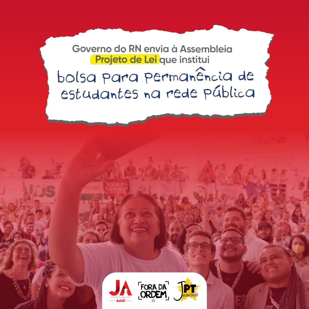 foradaordemrn's tweet photo. A Professora Fátima Bezerra enviou à Assembleia Legislativa o
Projeto de Lei que visa criar o Programa Bolsa Permanência Potiguar (BPP). O objetivo é incentivar a permanência no ensino médio da rede pública estadual, oferecendo um suporte
#FdO #BPP https://t.co/DunZXc4UL1