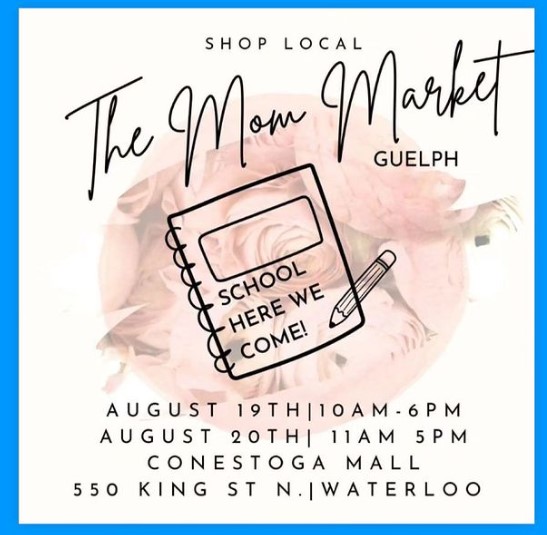 🌟 Mom Market Extravaganza at Conestoga Mall! 🌟

📅 Date: August 19th &amp; 20th
🕒 Time: SAT: 10:00 AM - 6:00 PM
🕒 Time: SUN: 11:00 AM - 5:00 PM
📍 Location: Centre Court &amp; Winner Court

Get ready for an unforgettable weekend of shopping, laughter, and bonding. 🛍️💃 🛒🎊