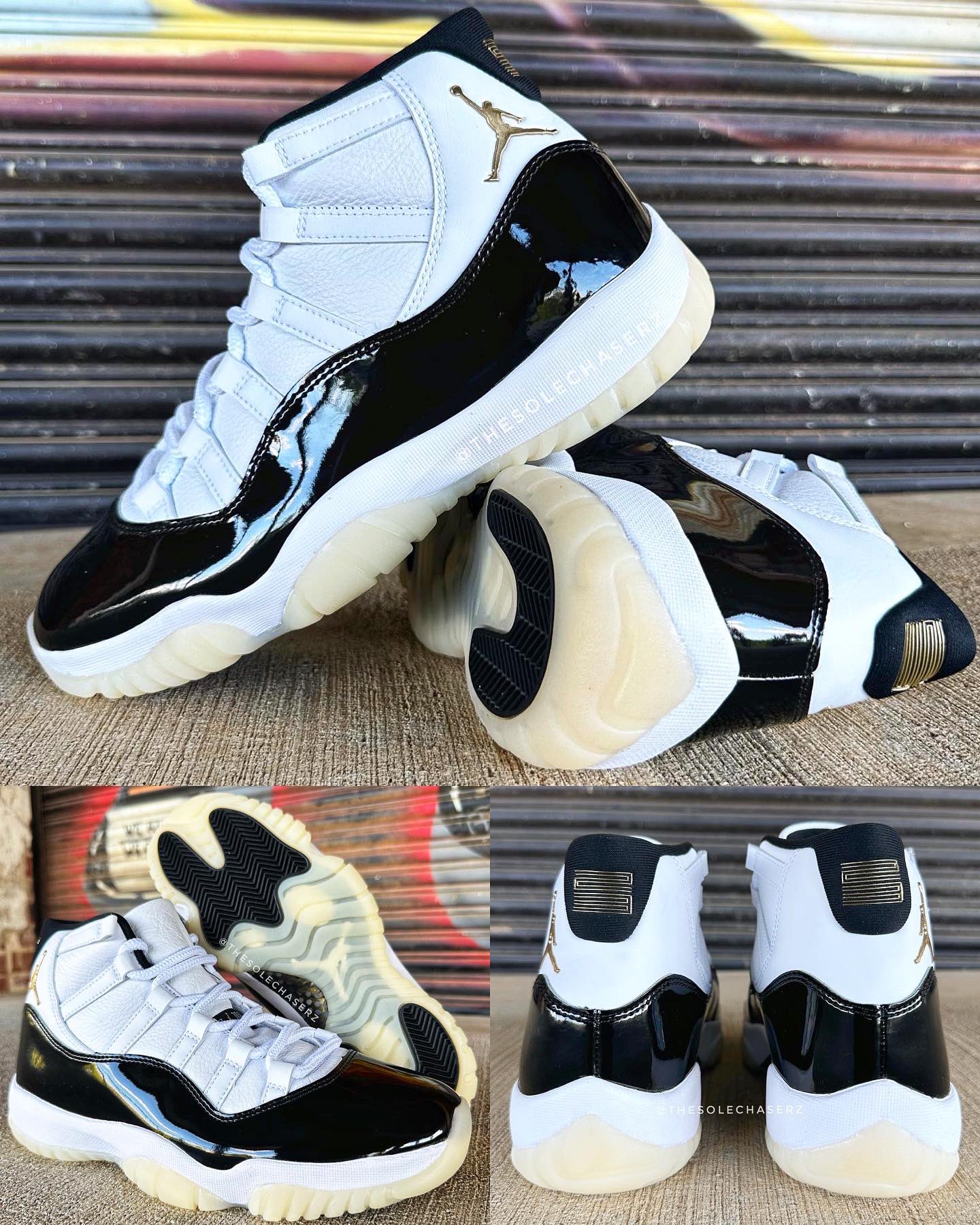 Air jordan 11 white and gold hot sale