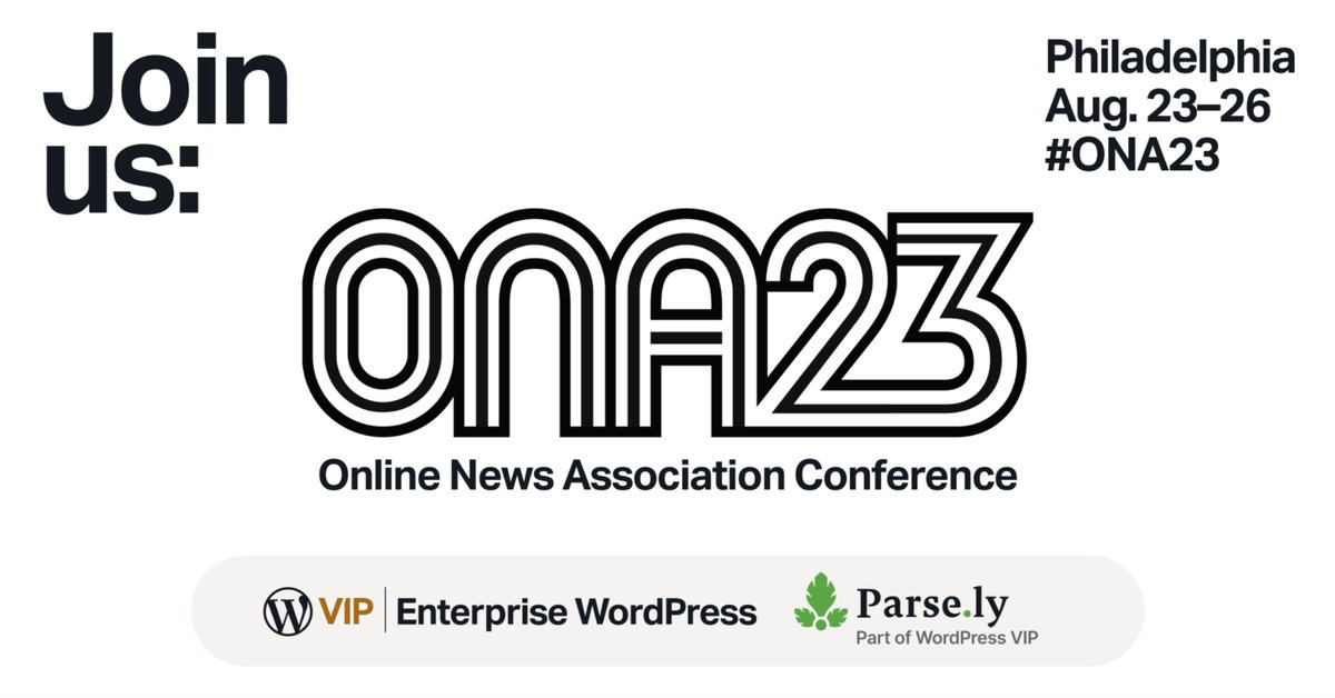Parse.ly (@parsely) on Twitter photo Parse.ly will be at #ONA23. We are running a “How-To” session on Wednesday, revealing new features, top workflows, and Q&A. RSVP on the ONA website.
Can’t make the session? stop by our booth and chat! <a href="/JohnMLevitt/">John Levitt</a>, <a href="/DoyleIrvin1/">Doyle Irvin</a>, and others will be happy to talk Parse.ly will be at #ONA23. We are running a “How-To” session on Wednesday, revealing new features, top workflows, and Q&A. RSVP on the ONA website.
Can’t make the session? stop by our booth and chat! <a href="/JohnMLevitt/">John Levitt</a>, <a href="/DoyleIrvin1/">Doyle Irvin</a>, and others will be happy to talk