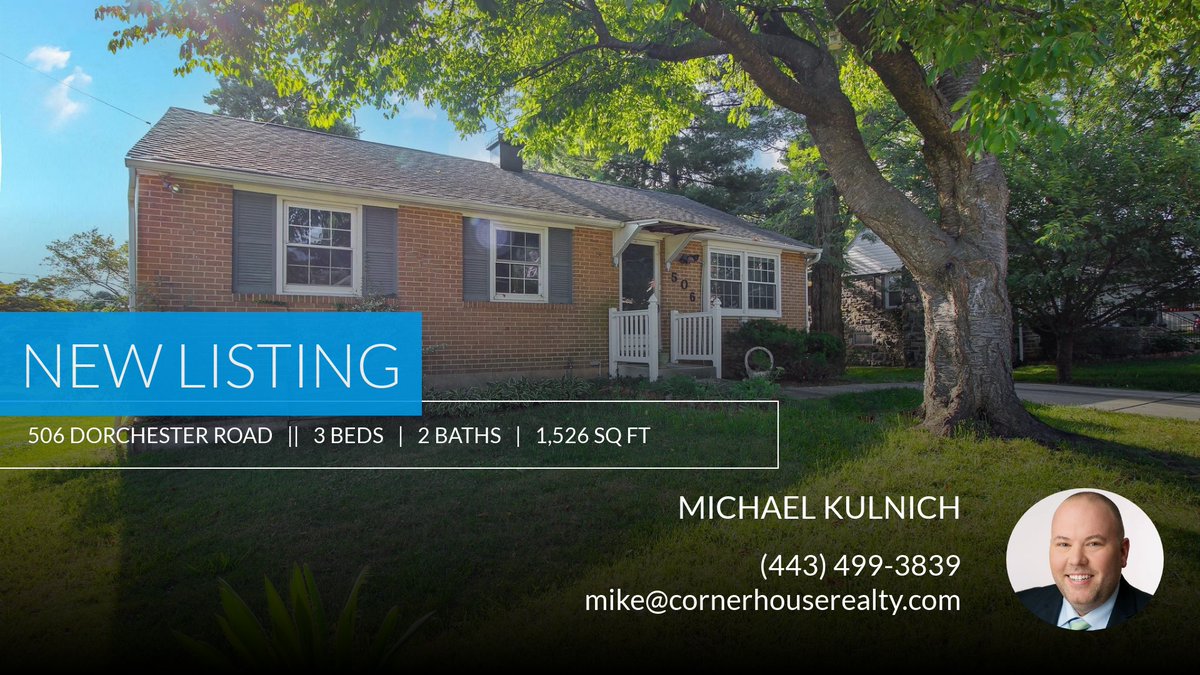 📍 New Listing 📍 Take a look at this fantastic new property that just hit the market located at 506 Dorchester Road in Catonsville. Reach out here or at (443) 499-3839 for more information homeforsale.at/506_DORCHESTER…