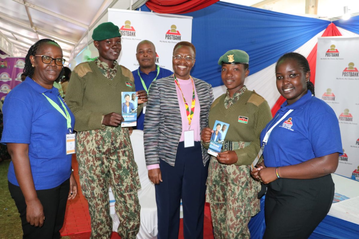 Postbank1's tweet image. Postbank Chairperson, Amb. Sarah Serem  interacts with Customers who visited our stand during the ongoing #DEVCON2023. The bank  partners with different stakeholders in advancing the Devolution agenda on financial inclusion in all counties. #DevolutionConference2023  #devcon