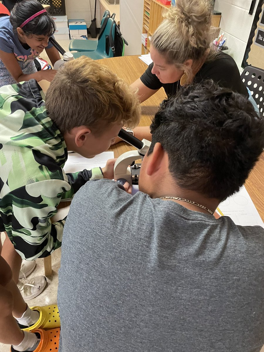 5th grade science classes were learning tools of a scientist today! Microscopes, graduated cylinders, balances, and more helped to open our eyes to the world around us! #BeKind