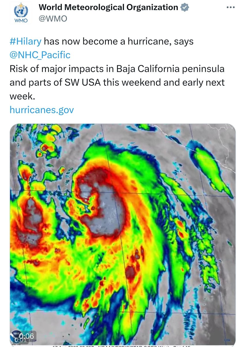 OVNIS_UFOs's tweet photo. ⚠️🚨🌪️🇺🇸 #Hilary ahora se ha #convertido oficialmente en un #huracán.
Ojo en el cielo. https://t.co/SUyLPmKyNA
