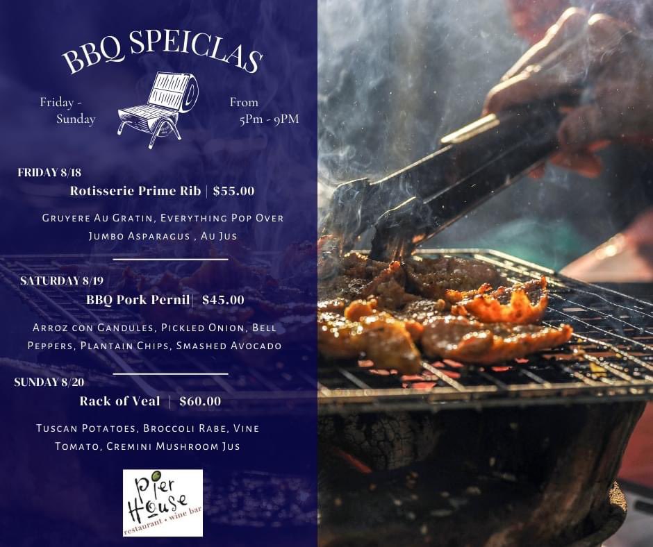 What is grilling on the lawn this weekend? Check out our delicious BBQ specials available for dinner starting tomorrow between 5:00pm-9:00pm!