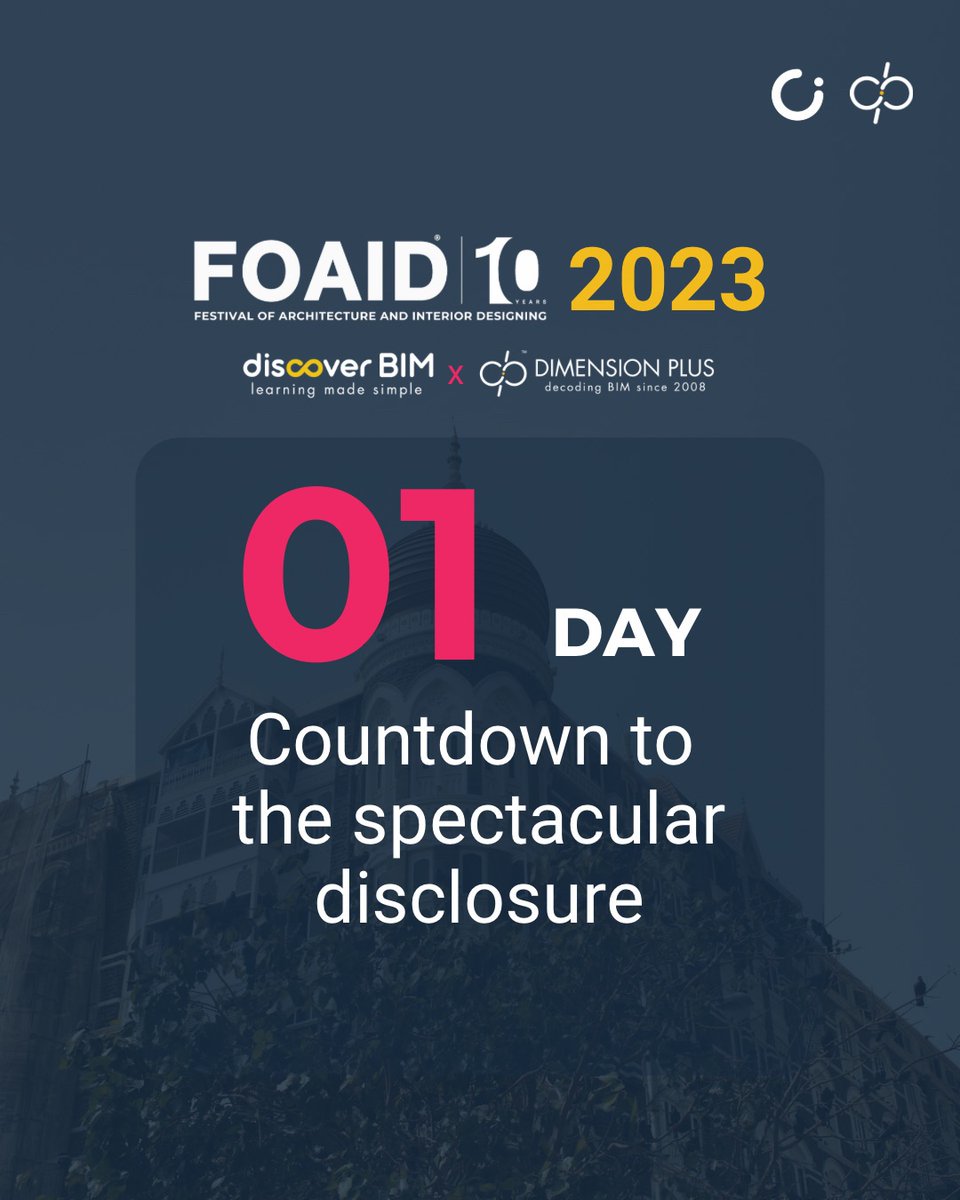 dimensionplus1's tweet image. Countdown begins! 12 hours to go, we are excited to see you there! 

#foaid #dimensionplus #discoverbim #bim #archicad