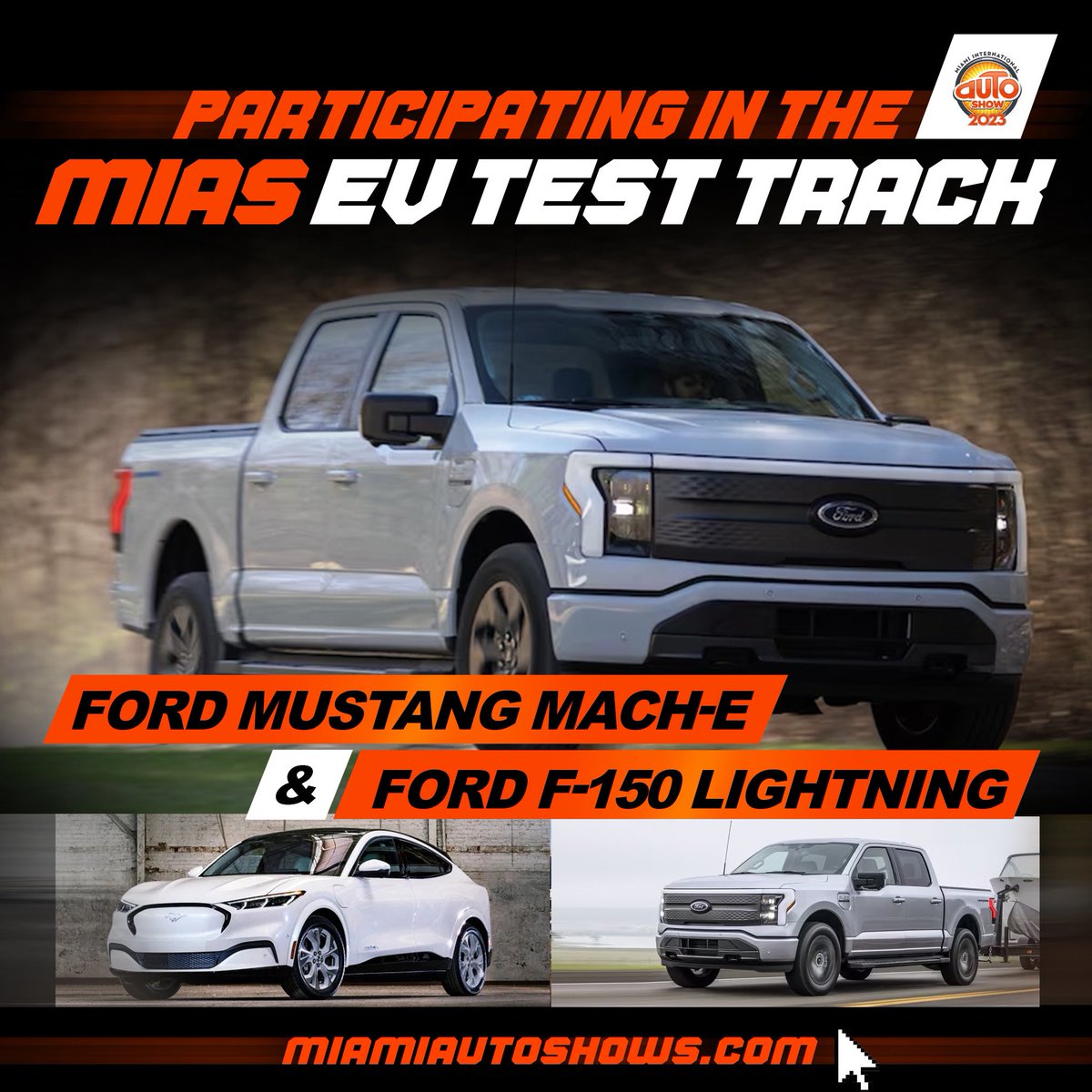 AutoShowMiami's tweet image. Let the HYPE continue for this year's #MIAS featuring the Ford Mustang Mach-E AND Ford F-150 Lightning! 🤩🔥🙌

🏁 Sept. 1st-10th, tickets available at miamiautoshows.com, link in bio!🔗

#Miami #MiamiAutoShow #MIAS2023 #MiamiConventionCenter #Cars #CarsDaily #LuxuryCars