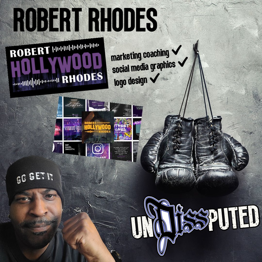BigDaddyDissin's tweet photo. 🏆 @Hollywoodonmic is an Un-DISS-puted Champion! 🏆

The Dissin Design Team and I are so proud to have been in Rob’s corner to help him knock out his marketing!

🥊 marketing coaching
🥊 social media graphics
🥊 logo design

Are you ready to get in the ring like Rob?

DM me and let's win the fight together!

#voiceover #graphicdesign #entrepreneurship
