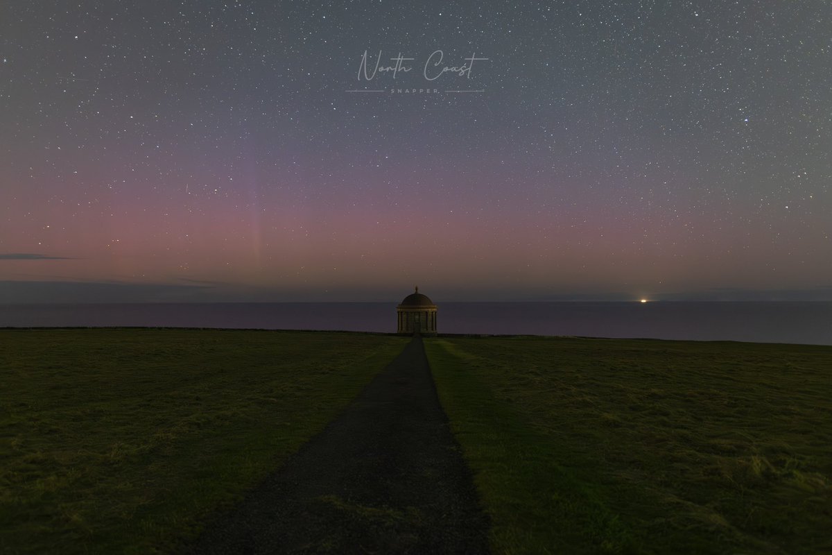Nice little Aurora at Mussenden Temple 17th August 2023. <a href="/DiscoverNI/">Northern Ireland</a> <a href="/TamithaSkov/">Dr. Tamitha Skov</a> <a href="/chunder10/">James Rowley-Hill</a>