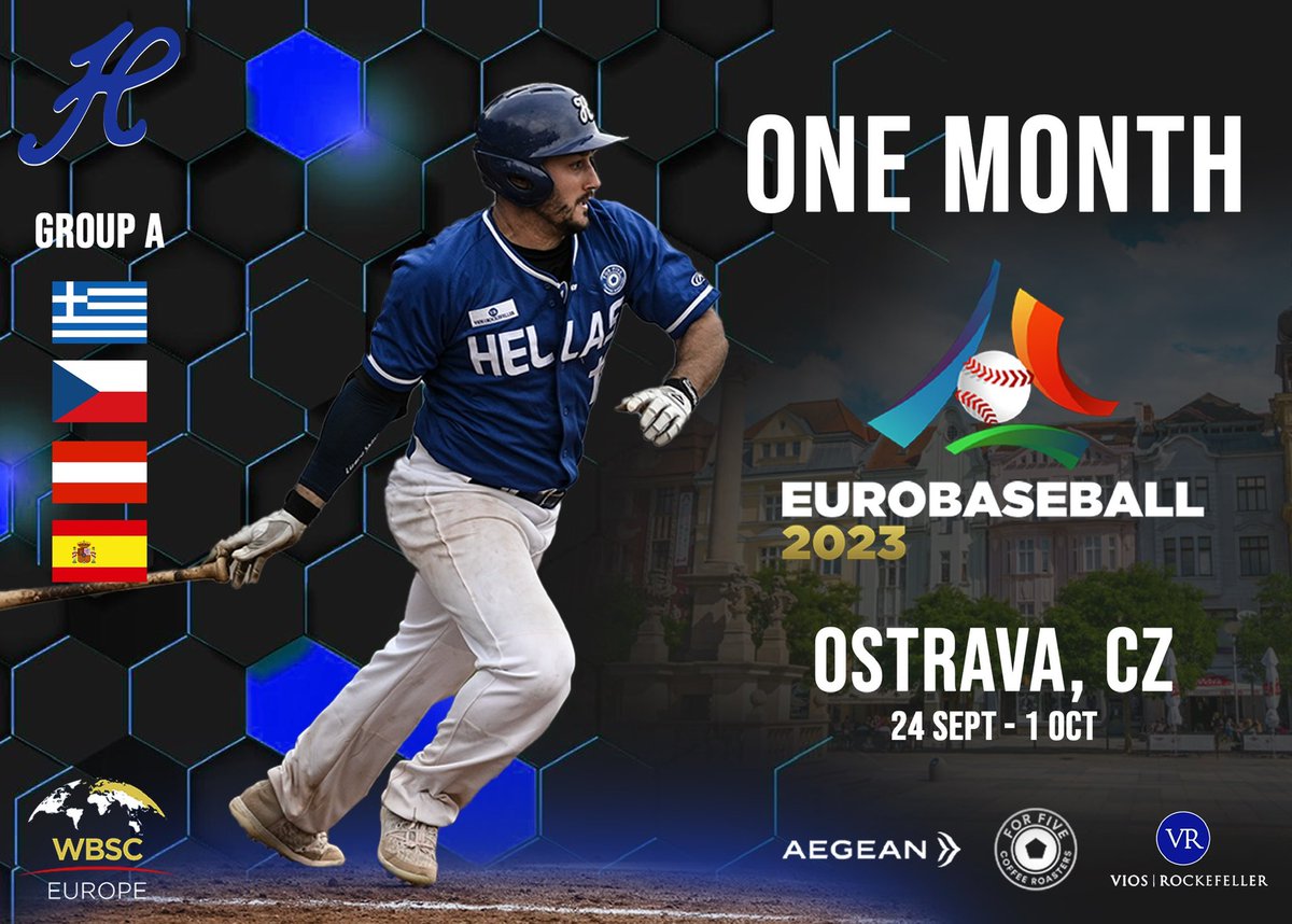 GreekBaseball's tweet image. Ένα μήνα μακριά άπο το Ευρώ Μπέιζμπολ 2023 🇬🇷⚾️

More Info: greekbaseball.com/news/one-month…