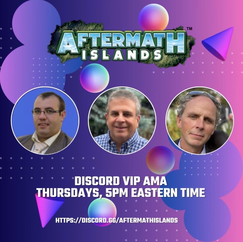 AftermathIsland's tweet photo. It's #AMA day! 🎉 Join us on Discord at 5 PM EST to ask us any questions and a chance to win in the Summer Bonanza Raffle! Find out what we've been up to this week and the exciting things coming up! 🤩 See you there! 🥳 #askusanything #weeklyama 

https://t.co/TYysjMlrEs https://t.co/E8HcFCbyEh