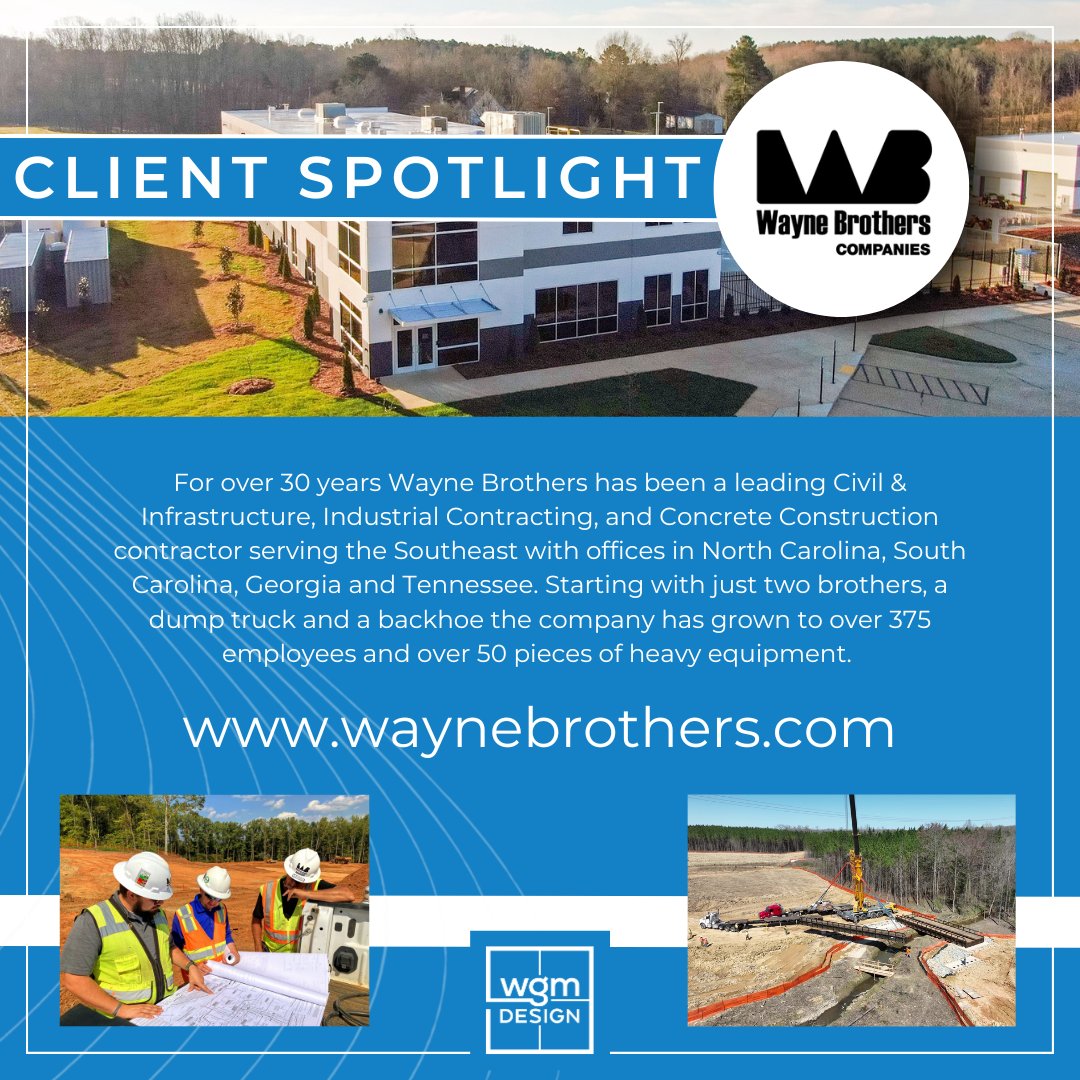 WGMDesignLLP's tweet image. WGM Design has had the pleasure of working with @Wayne_Brothers on numerous projects for the past 18 years. With a devoted focus to safety and robust training for it’s employees, Wayne Brothers continues to be a mainstay of excellence in the construction and engineering industry.