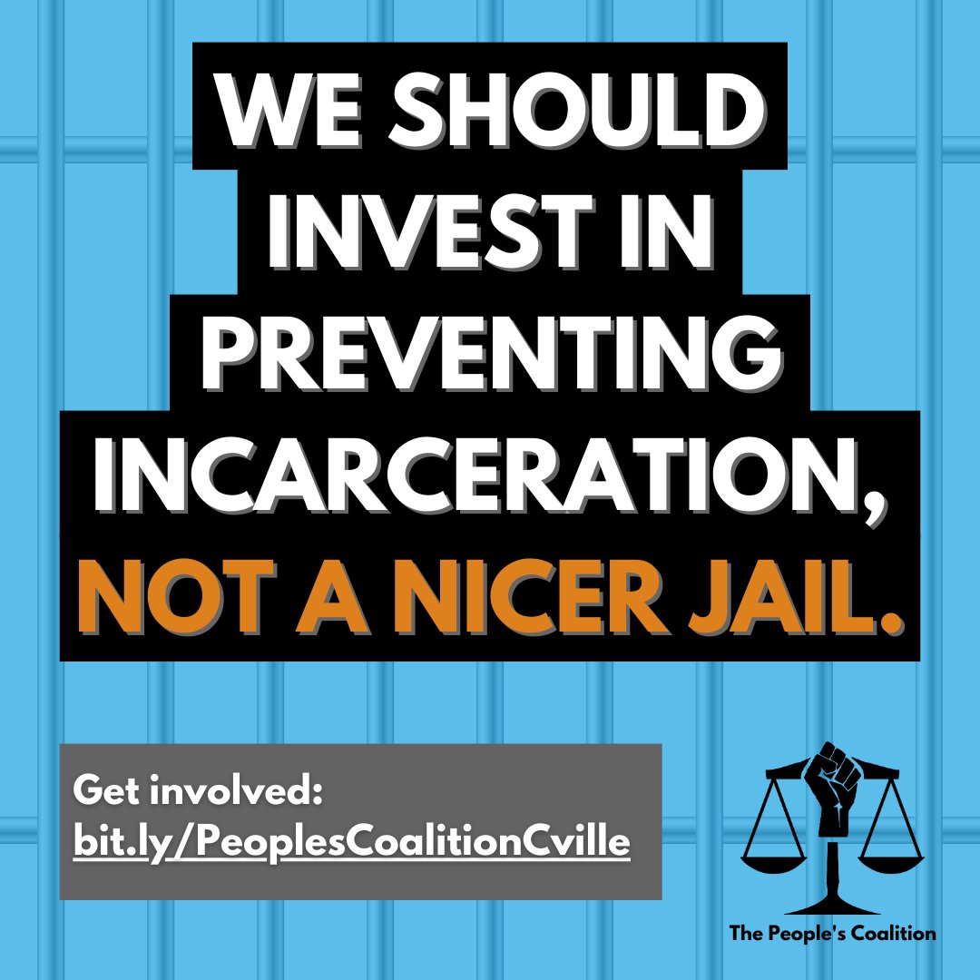 LegalAidJustice's tweet photo. Local government in Charlottesville and Albemarle wants to go $73 million into debt to rebuild the jail. Who's going to have to pay that back? We are!

We need programs to support our neighbors, not a nicer jail. Get involved in the fight: https://t.co/6NaOMeJV9D https://t.co/yLIZyJOUQX