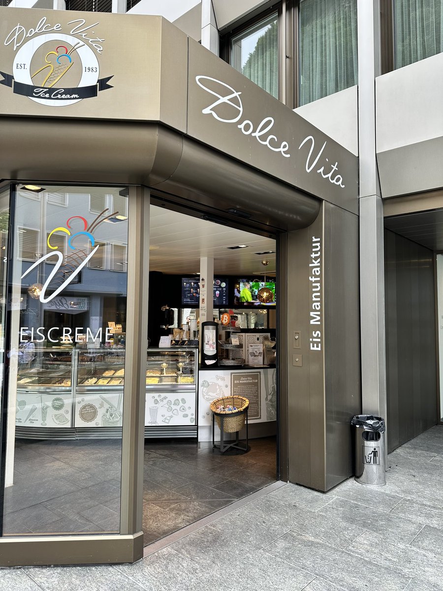BlockchainBuro's tweet photo. Hot town summer in the Städtle: Get your Icecream with #Bitcoin at Dolce Vita in Vaduz. And yes, they keep them #hodlon https://t.co/L9WDcEBFwO