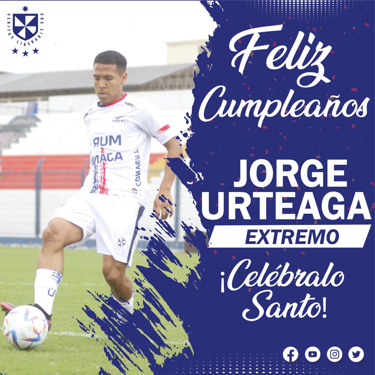 Club_USMP's tweet photo. 🎉 #FELIZCUMPLEAÑOS

El club deportivo Universidad de San Martín de Porres S.A. Saluda a Jorge Urteaga en el día de su onomástico. ¡Feliz día, Jorge! 🎊

#VamosSantos
#FuriaSanta https://t.co/cubpNaMIpK