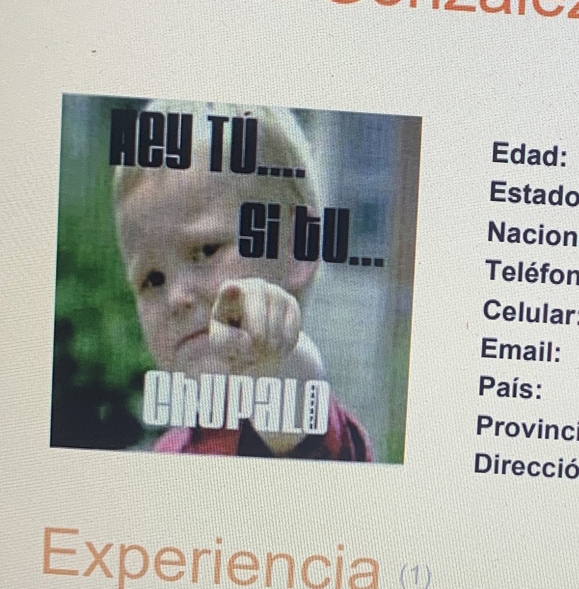 dianaliao12's tweet photo. Yo en RRHH veo de todo y para que tengan una noción les presento la foto de una hoja de vida 🙂 así de en serio de toman la búsqueda de su sustento https://t.co/GzhD22duVF