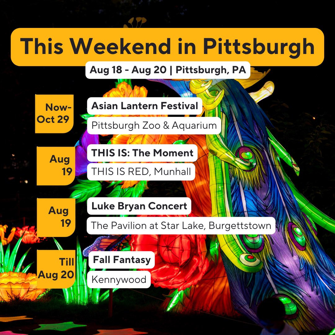 It’s about to be another busy weekend in Pittsburgh! 😍 Get more info here: bit.ly/3Kcl4QY 🔗