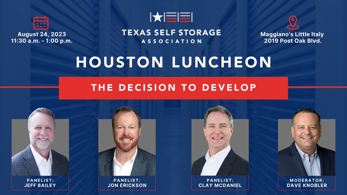 ⏳There's still time to register for the #Houston Luncheon happening on August 24. Our panelists will discuss all things #development, including the factors contributing to their decision to build from the ground up or expand upon existing property.  bit.ly/HoustonLunchAu…