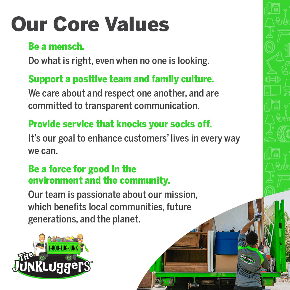 jbmiller23's tweet photo. At The Junkluggers, our mission is to enhance lives, our community, and the environment by donating, recycling, and supporting local charities. Our #CoreValues guide us on that mission.
https://t.co/95rMhuNDPL https://t.co/4NQDHAGz5R