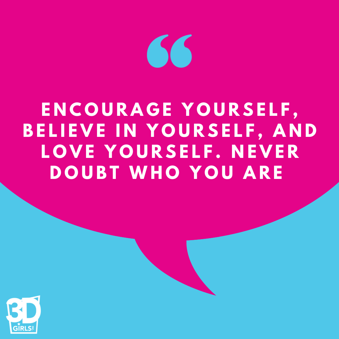 3D_GIRLSINC's tweet photo. Morning Inspiration ✨💞  
Encourage yourself.
Believe in yourself. 
AND Love yourself. 
NEVER DOUBT WHO YOU ARE! https://t.co/P0NC3NcoPm