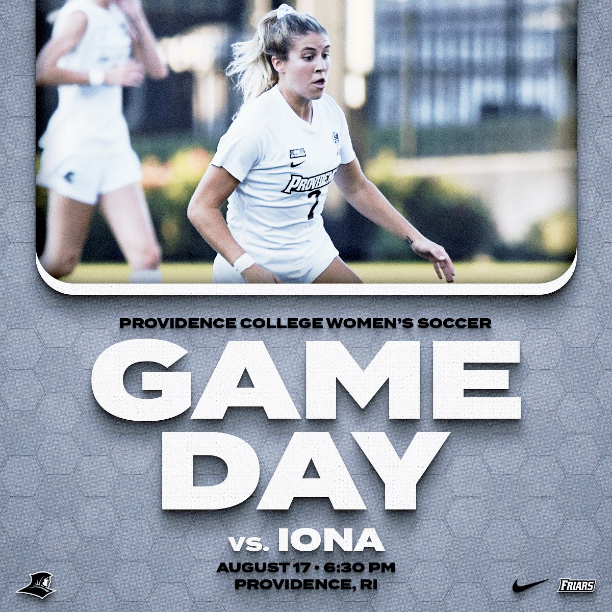 GAMEDAY back in Friartown!!

🆚 <a href="/IonaWSOC/">Iona Women's Soccer</a> 
⏰ 6:30
🏟️ Chapey Field at Anderson Stadium
🔗 linktr.ee/pc_womenssoccer

#gofriars