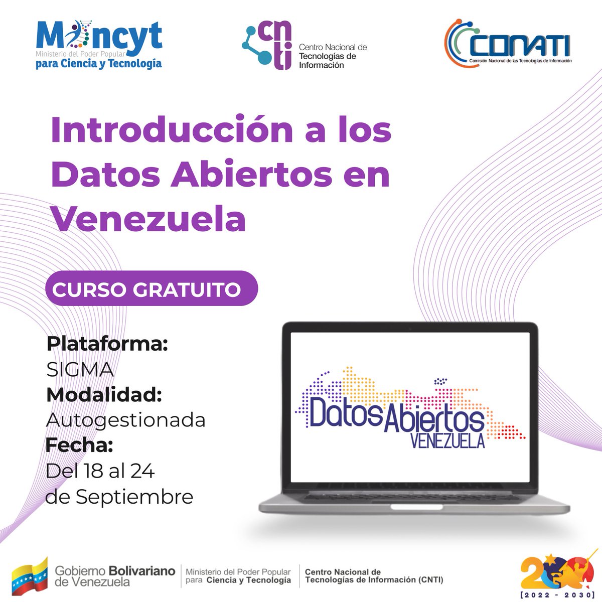 CNTI_VE's tweet photo. Regístrate en los cursos gratuitos del mes de septiembre.

Ingresa a:

https://t.co/0ZoXAFQfaV

Selecciona los cursos de tu preferencia y llena el formulario de inscripción, tienes oportunidad hasta el jueves 31 de agosto

¿Qué esperas?

¡Participa! https://t.co/ONpw0GomGG