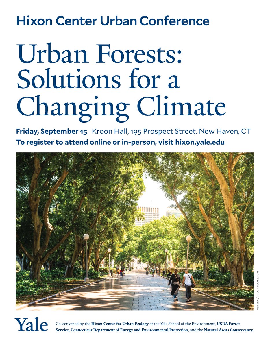 Hixon Center, Yale School of the Environment (@hixoncenter) on Twitter photo We are thrilled to welcome Beattra Wilson, <a href="/forestservice/">USDA Forest Service</a> assistant director of cooperative #forestry, as the keynote speaker of the 2023 Hixon Conference, "#UrbanForests: Solutions for a Changing Climate" on Sept. 15.
Join us: hixon.yale.edu/events/confere… We are thrilled to welcome Beattra Wilson, <a href="/forestservice/">USDA Forest Service</a> assistant director of cooperative #forestry, as the keynote speaker of the 2023 Hixon Conference, "#UrbanForests: Solutions for a Changing Climate" on Sept. 15.
Join us: hixon.yale.edu/events/confere…