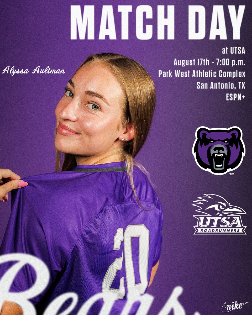 UCAWomensSoccer's tweet photo. IT'S TIME! 2023 starts tonight at 7 PM as we take on UTSA to start our season!

🆚- UTSA
📍- San Antonio, Texas
📺- https://t.co/DL6xqeGgGo
📊- https://t.co/eQK1T6btBc

#BearClawsUp https://t.co/xH15xSJKgM