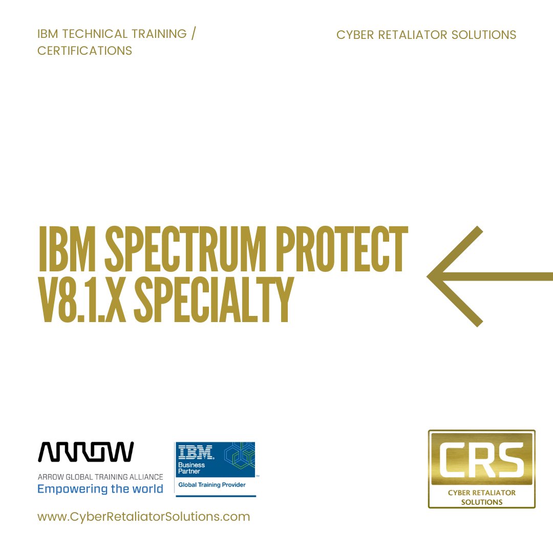 CRS_Cyber's tweet image. 🛡️ Master IBM Spectrum Protect V8.1.x! 

🚀 Learn Data Management &amp;amp; Recovery with Expert Training. 💻🔍 

Find out how you are able to achieve this certification: ow.ly/pNY650PsB5A

#AlwaysWinning #IBM #SpectrumProtect #Certification