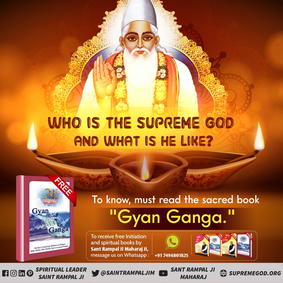 PoetBhatia's tweet photo. #ReadGyanGanga

kabir saheb is complete God. He is the creator of universe. he also known as aadi Ram. He is the destroyer of sins of their devotee.
Must read Gyan Ganga to know.📕📗

Sant Rampal Ji Maharaj https://t.co/9eEYW19rfU